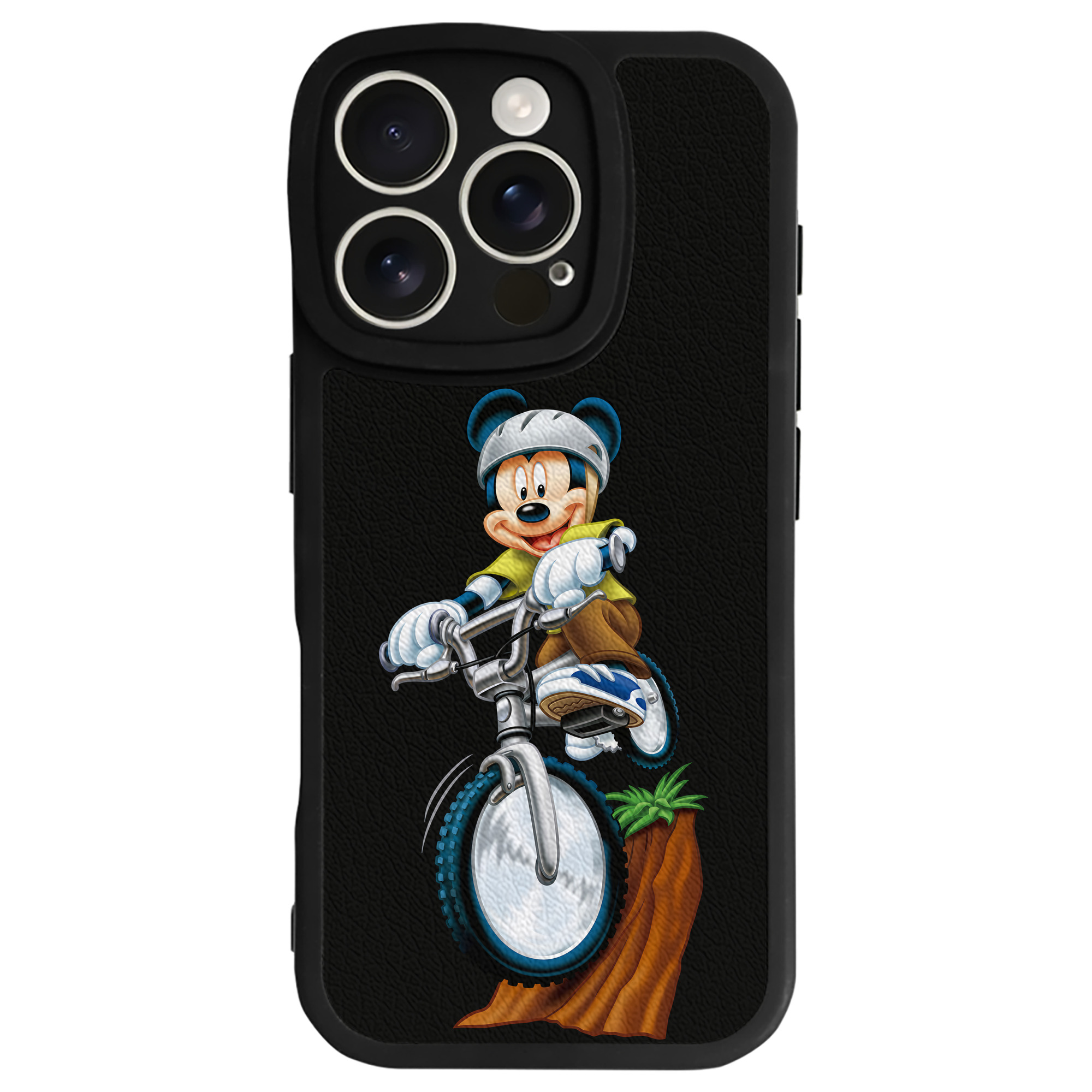 （画像用） ミッキーマウス Mickey Mouse 【iPhone 16シリーズ対応】シリコンスマホケース（レザー調） 材質：シリコン